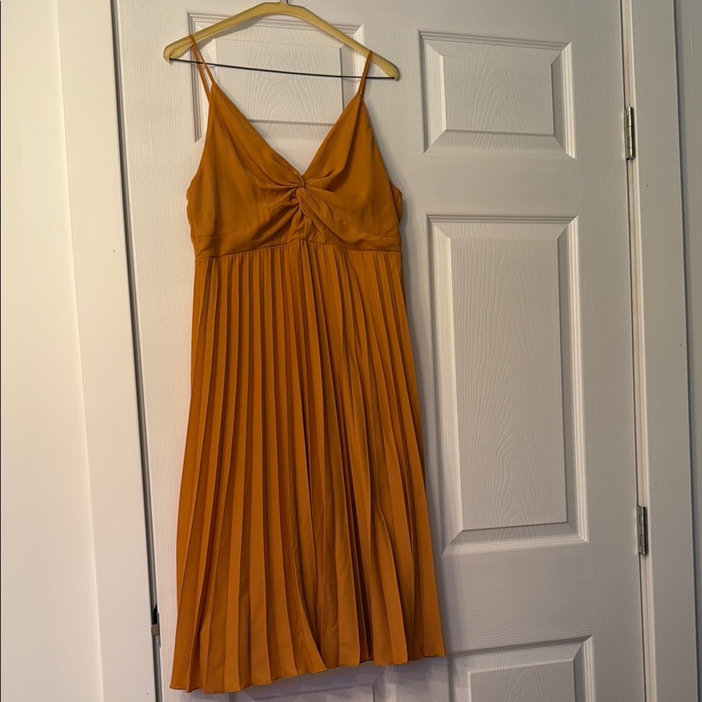 ASOS Elegant Orange Pleated Dress